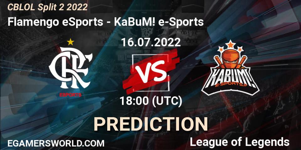 Flamengo eSports vs KaBuM! e-Sports: Match Prediction. 16.07.2022 at 19:15, LoL, CBLOL Split 2 2022