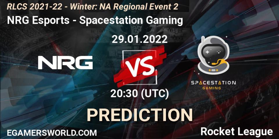 NRG Esports vs Spacestation Gaming: Match Prediction. 29.01.2022 at 21:00, Rocket League, RLCS 2021-22 - Winter: NA Regional Event 2