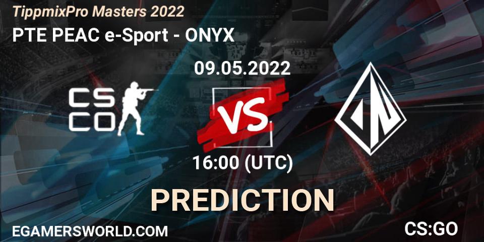PTE PEAC e-Sport vs ONYX: Match Prediction. 09.05.2022 at 16:00, Counter-Strike (CS2), TippmixPro Masters 2022