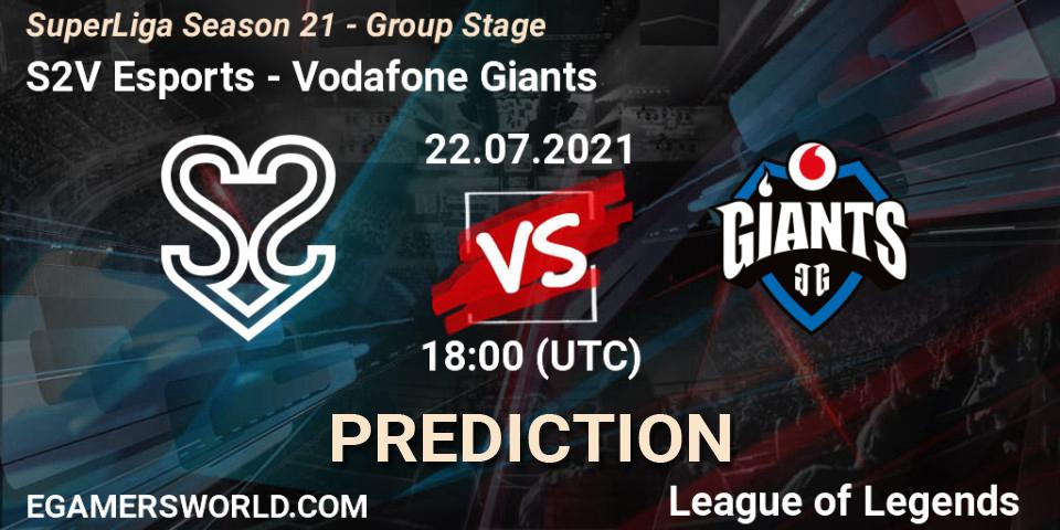 S2V Esports vs Vodafone Giants: Match Prediction. 22.07.21, LoL, SuperLiga Season 21 - Group Stage 