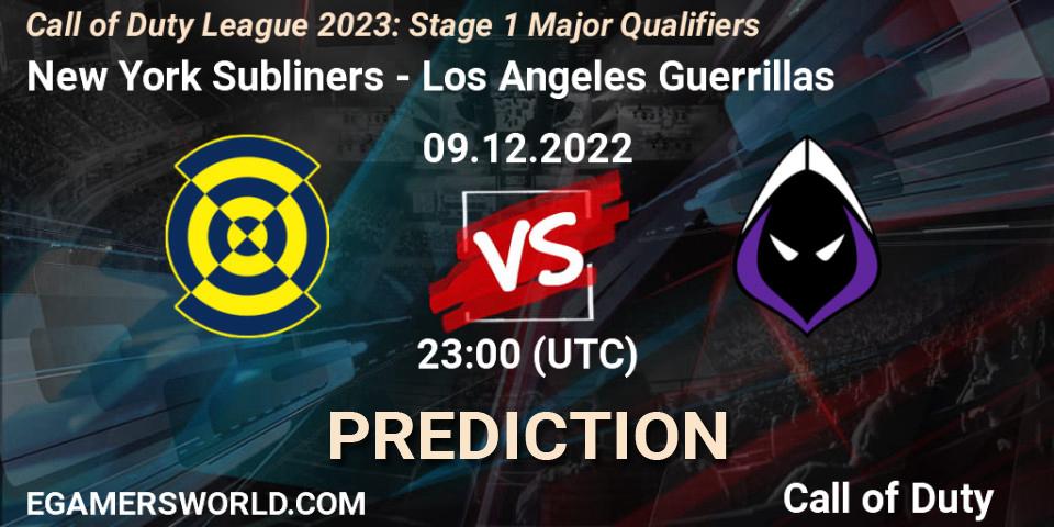 New York Subliners vs Los Angeles Guerrillas: Match Prediction. 09.12.2022 at 23:00, Call of Duty, Call of Duty League 2023: Stage 1 Major Qualifiers
