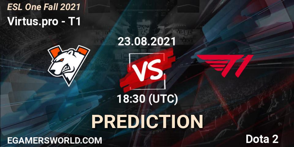 Virtus.pro vs T1: Match Prediction. 24.08.2021 at 18:30, Dota 2, ESL One Fall 2021