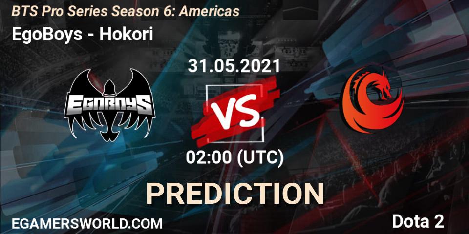 EgoBoys vs Hokori: Match Prediction. 31.05.2021 at 03:05, Dota 2, BTS Pro Series Season 6: Americas