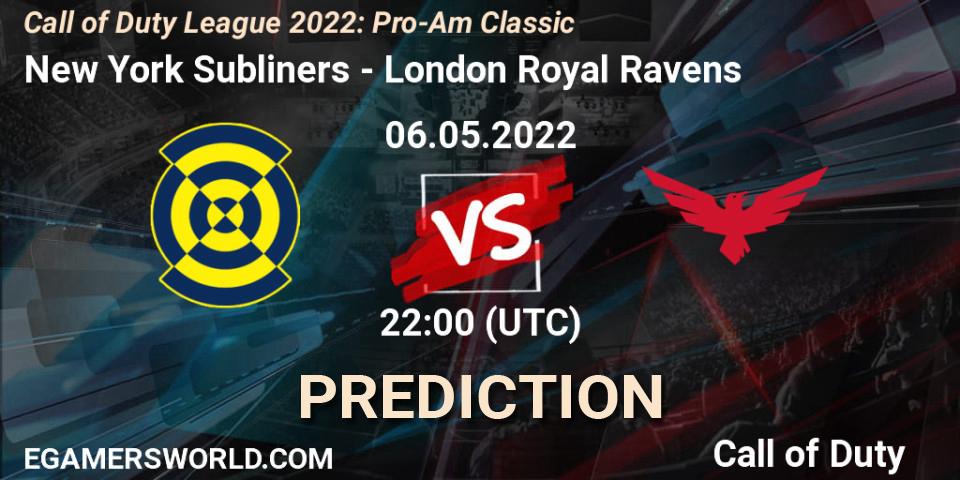 New York Subliners vs London Royal Ravens: Match Prediction. 06.05.2022 at 22:00, Call of Duty, Call of Duty League 2022: Pro-Am Classic