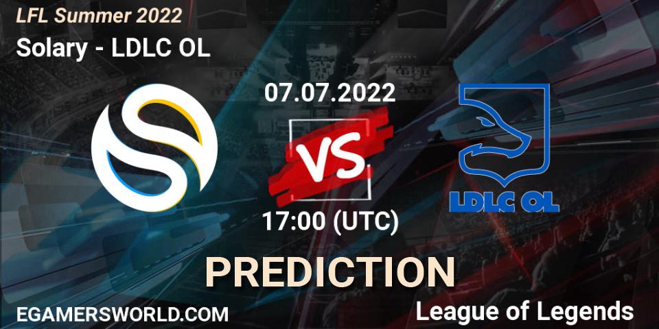 Solary vs LDLC OL: Match Prediction. 07.07.2022 at 17:00, LoL, LFL Summer 2022