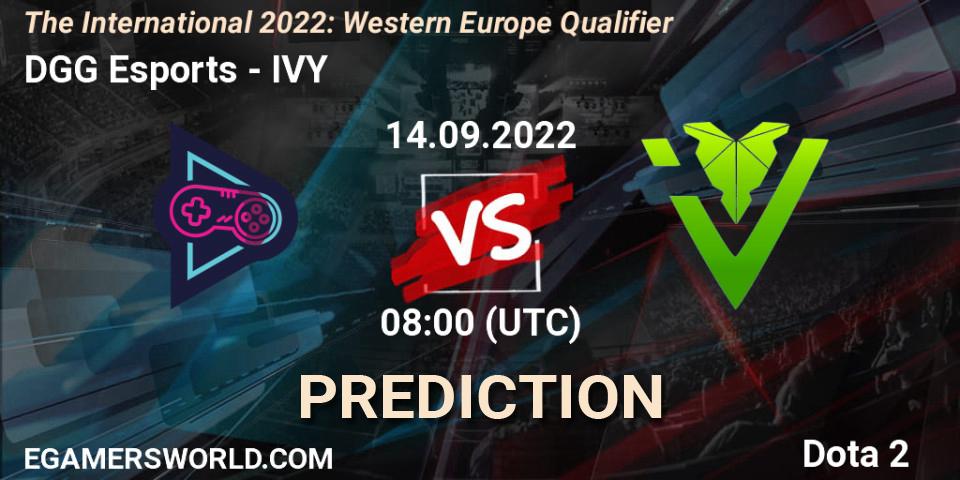 DGG Esports vs IVY: Match Prediction. 14.09.22, Dota 2, The International 2022: Western Europe Qualifier