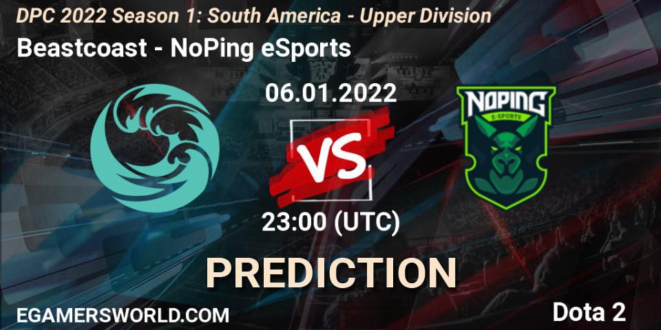 Beastcoast vs NoPing eSports: Match Prediction. 06.01.2022 at 23:02, Dota 2, DPC 2022 Season 1: South America - Upper Division