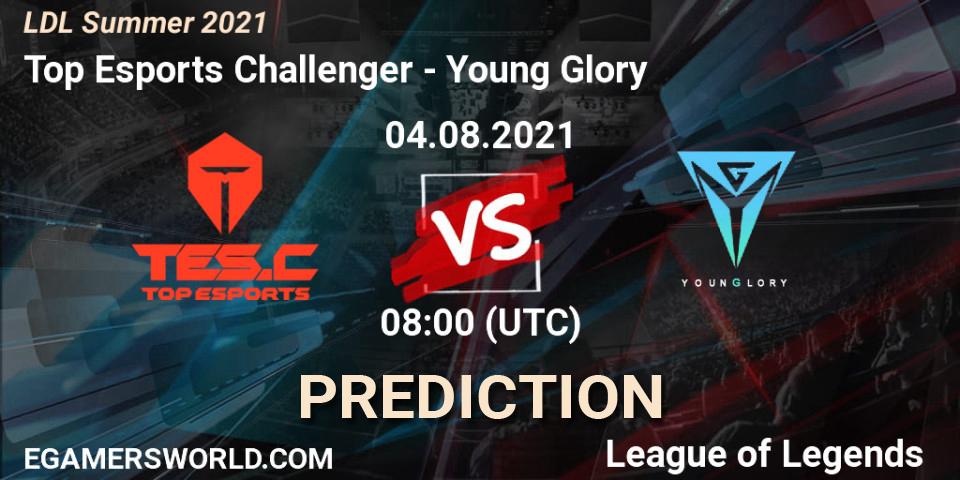 Top Esports Challenger vs Young Glory: Match Prediction. 04.08.2021 at 08:00, LoL, LDL Summer 2021
