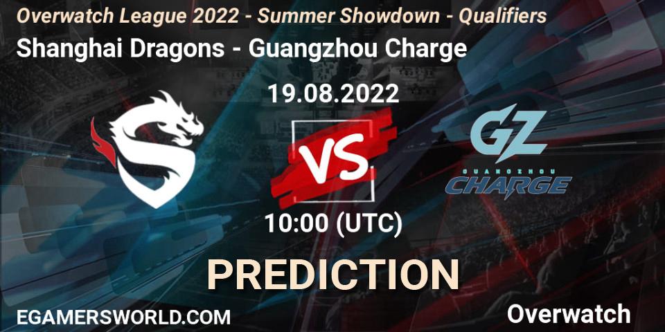 Shanghai Dragons vs Guangzhou Charge: Match Prediction. 19.08.2022 at 10:00, Overwatch, Overwatch League 2022 - Summer Showdown - Qualifiers
