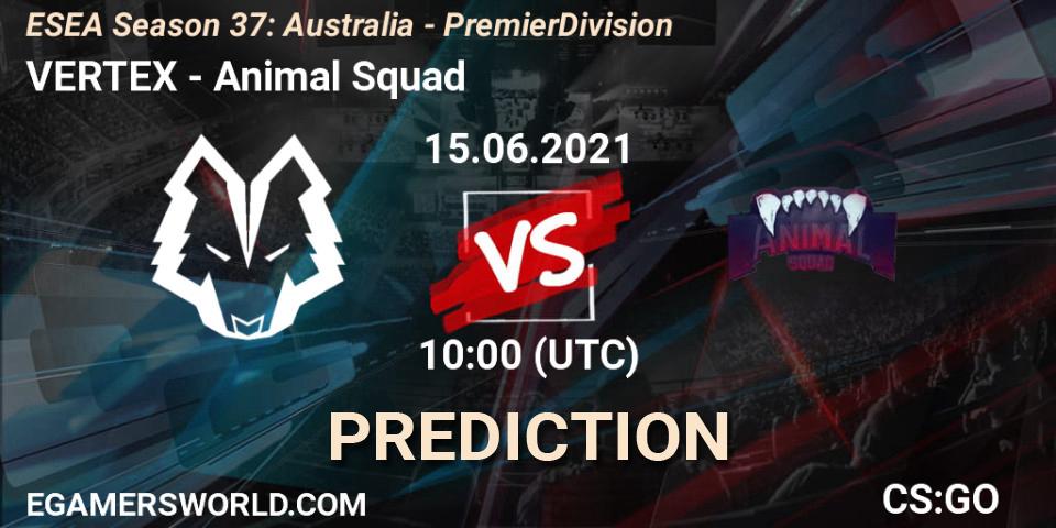 VERTEX vs Animal Squad: Match Prediction. 15.06.2021 at 10:00, Counter-Strike (CS2), ESEA Season 37: Australia - Premier Division