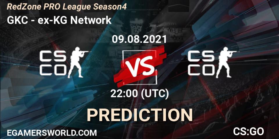 GKC vs ex-KG Network: Match Prediction. 09.08.2021 at 22:00, Counter-Strike (CS2), RedZone PRO League Season 4