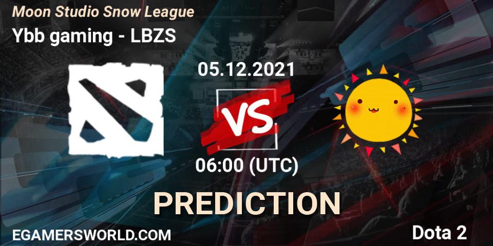 Ybb gaming vs LBZS: Match Prediction. 05.12.2021 at 06:05, Dota 2, Moon Studio Snow League