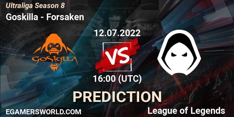 Goskilla vs Forsaken: Match Prediction. 12.07.2022 at 16:00, LoL, Ultraliga Season 8