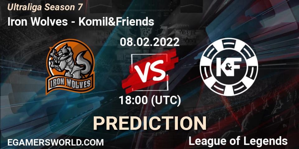 Iron Wolves vs Komil&Friends: Match Prediction. 08.02.2022 at 20:40, LoL, Ultraliga Season 7