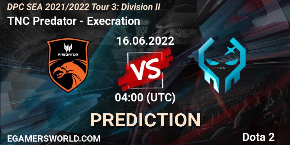 TNC Predator vs Execration: Match Prediction. 16.06.22, Dota 2, DPC SEA 2021/2022 Tour 3: Division II