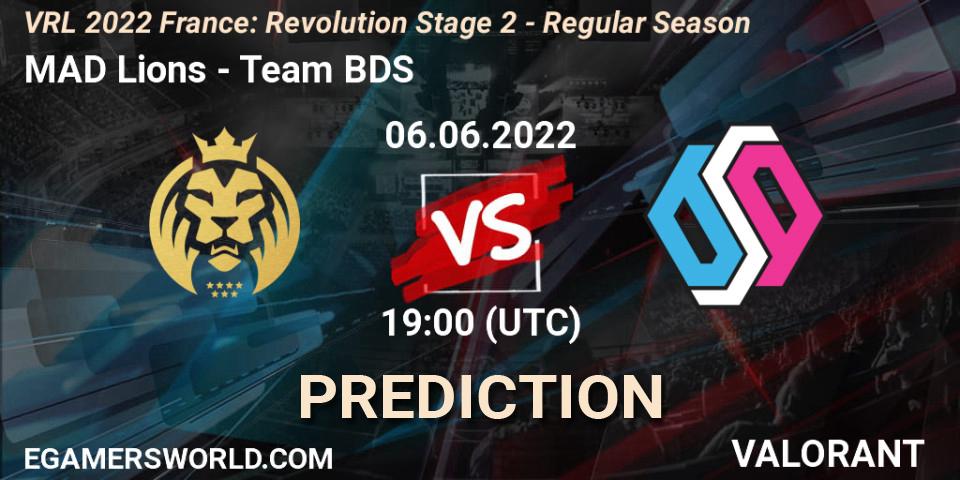 MAD Lions vs Team BDS: Match Prediction. 06.06.2022 at 19:00, VALORANT, VRL 2022 France: Revolution Stage 2 - Regular Season