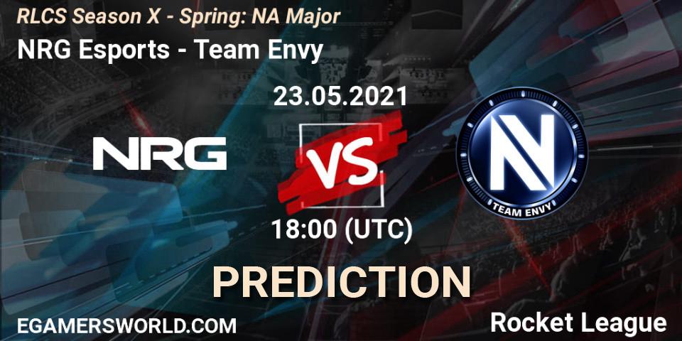 NRG Esports vs Team Envy: Match Prediction. 23.05.2021 at 18:00, Rocket League, RLCS Season X - Spring: NA Major