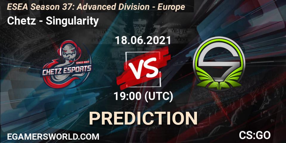 Chetz vs Singularity: Match Prediction. 18.06.2021 at 19:00, Counter-Strike (CS2), ESEA Season 37: Advanced Division - Europe