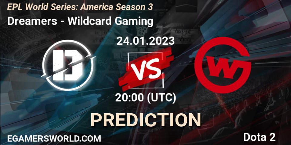 Dreamers vs Wildcard Gaming: Match Prediction. 24.01.23, Dota 2, EPL World Series: America Season 3