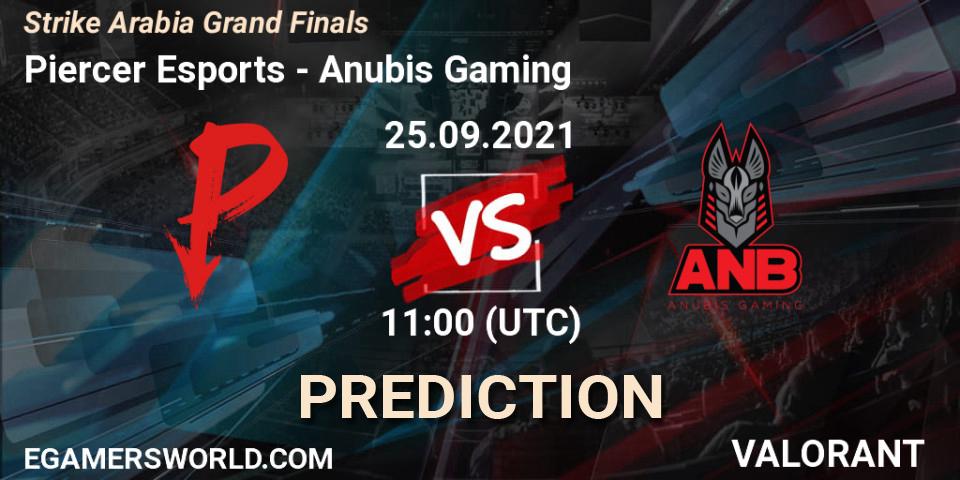 Piercer Esports vs Anubis Gaming: Match Prediction. 25.09.2021 at 11:00, VALORANT, Strike Arabia Grand Finals