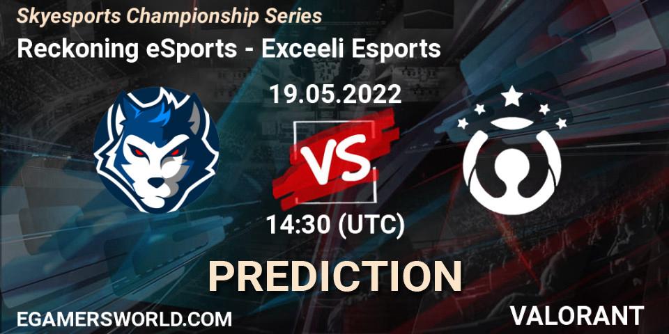 Reckoning eSports vs Exceeli Esports: Match Prediction. 19.05.2022 at 14:30, VALORANT, Skyesports Championship Series