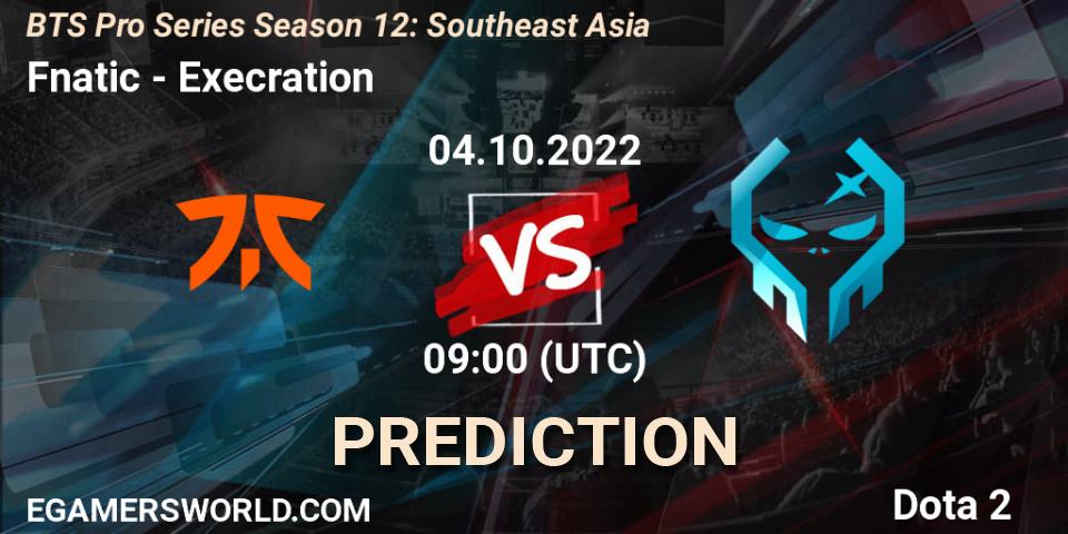 Fnatic vs Execration: Match Prediction. 04.10.22, Dota 2, BTS Pro Series Season 12: Southeast Asia