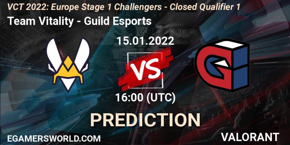 Team Vitality vs Guild Esports: Match Prediction. 15.01.22, VALORANT, VCT 2022: Europe Stage 1 Challengers - Closed Qualifier 1