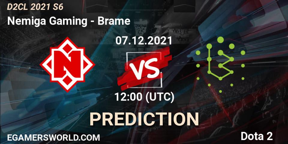 Nemiga Gaming vs Brame: Match Prediction. 07.12.2021 at 12:04, Dota 2, Dota 2 Champions League 2021 Season 6