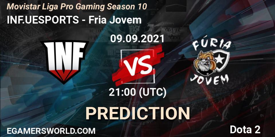 INF.UESPORTS vs Fúria Jovem: Match Prediction. 09.09.2021 at 21:02, Dota 2, Movistar Liga Pro Gaming Season 10