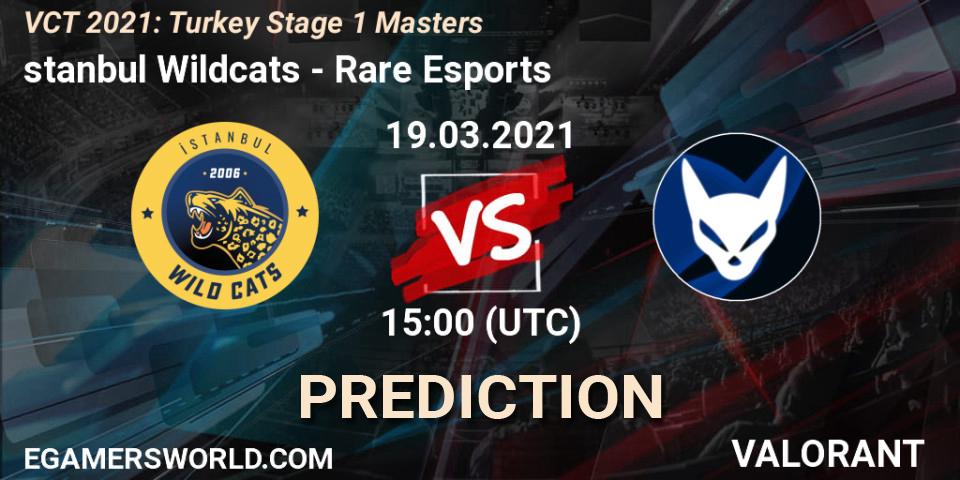 İstanbul Wildcats vs Rare Esports: Match Prediction. 19.03.2021 at 15:00, VALORANT, VCT 2021: Turkey Stage 1 Masters