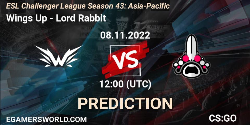 Wings Up vs Lord Rabbit: Match Prediction. 08.11.2022 at 12:00, Counter-Strike (CS2), ESL Challenger League Season 43: Asia-Pacific