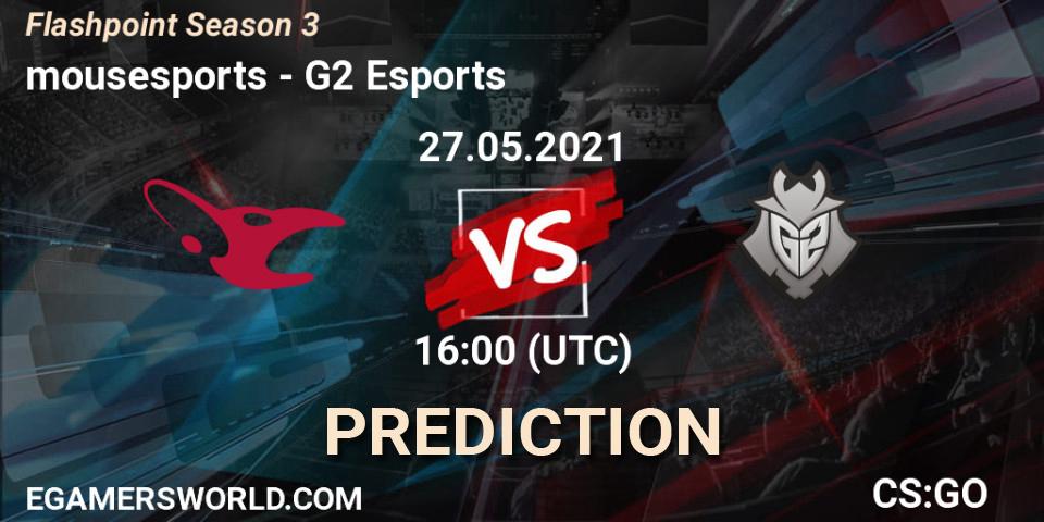 mousesports vs G2 Esports: Match Prediction. 27.05.2021 at 16:00, Counter-Strike (CS2), Flashpoint Season 3