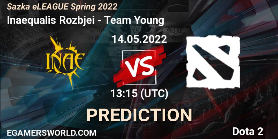Inaequalis Rozbíječi vs Team Young: Match Prediction. 14.05.2022 at 14:15, Dota 2, Sazka eLEAGUE Spring 2022