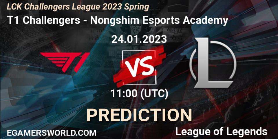 T1 Challengers vs Nongshim Esports Academy: Match Prediction. 24.01.23, LoL, LCK Challengers League 2023 Spring