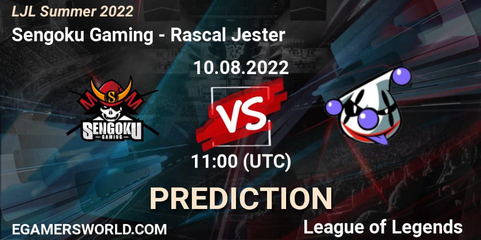 Sengoku Gaming vs Rascal Jester: Match Prediction. 10.08.22, LoL, LJL Summer 2022