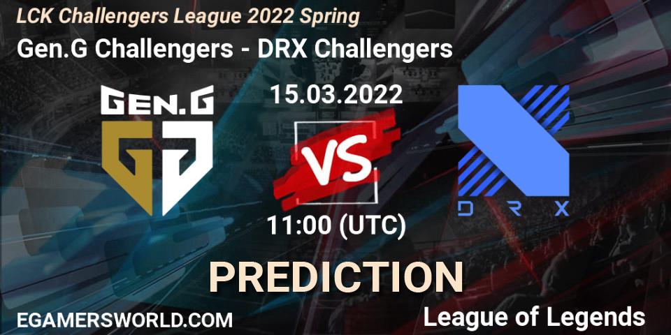 Gen.G Challengers vs DRX Challengers: Match Prediction. 15.03.2022 at 11:00, LoL, LCK Challengers League 2022 Spring