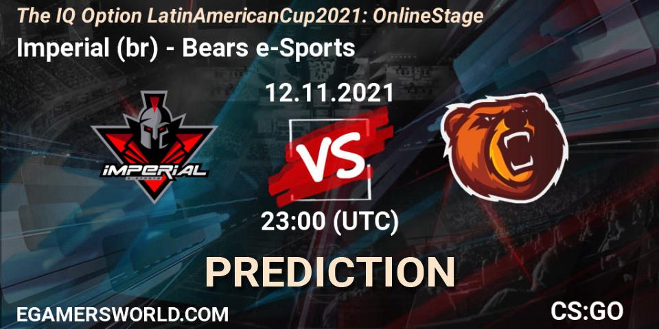 Imperial (br) vs Bears e-Sports: Match Prediction. 12.11.2021 at 23:00, Counter-Strike (CS2), The IQ Option Latin American Cup 2021: Online Stage