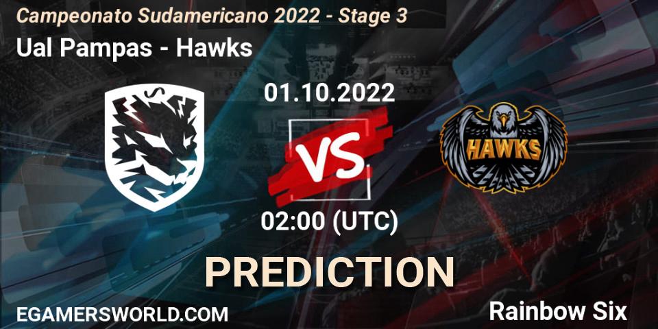 Ualá Pampas vs Hawks: Match Prediction. 01.10.2022 at 02:00, Rainbow Six, Campeonato Sudamericano 2022 - Stage 3