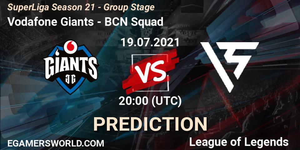 Vodafone Giants vs BCN Squad: Match Prediction. 19.07.21, LoL, SuperLiga Season 21 - Group Stage 