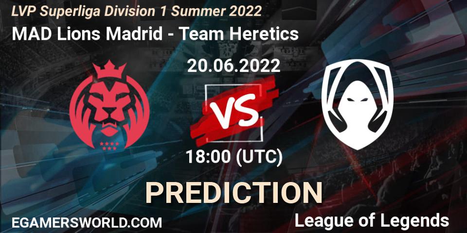 MAD Lions Madrid vs Team Heretics: Match Prediction. 20.06.2022 at 18:00, LoL, LVP Superliga Division 1 Summer 2022