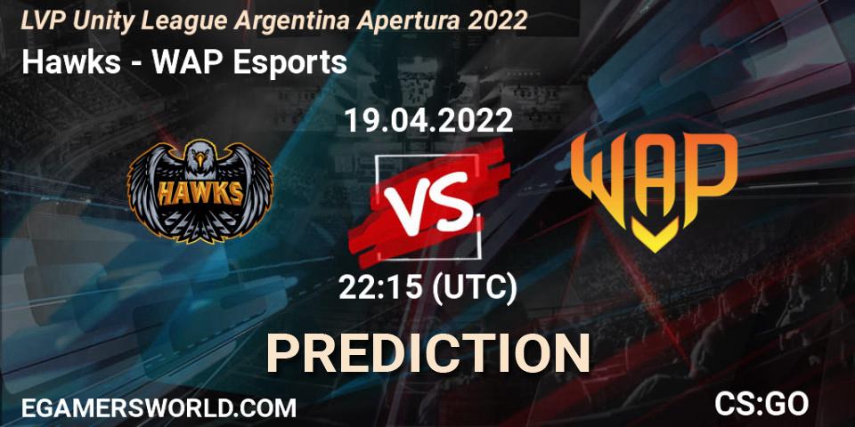 Hawks vs WAP Esports: Match Prediction. 03.05.2022 at 22:15, Counter-Strike (CS2), LVP Unity League Argentina Apertura 2022