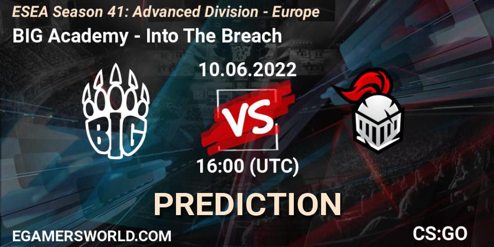 BIG Academy vs Into The Breach: Match Prediction. 10.06.22, CS2 (CS:GO), ESEA Season 41: Advanced Division - Europe