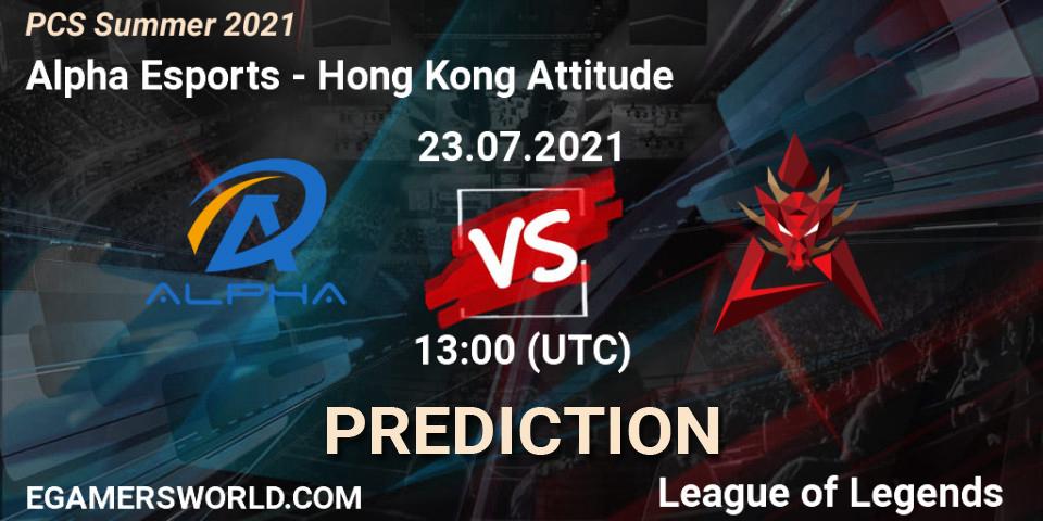 Alpha Esports vs Hong Kong Attitude: Match Prediction. 23.07.21, LoL, PCS Summer 2021