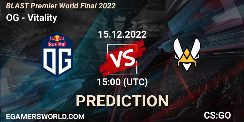 OG vs Vitality: Match Prediction. 15.12.22, CS2 (CS:GO), BLAST Premier World Final 2022