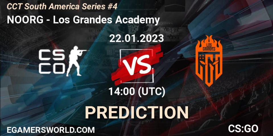 NOORG vs Los Grandes Academy: Match Prediction. 22.01.23, CS2 (CS:GO), CCT South America Series #4