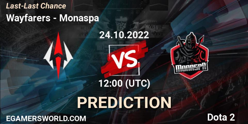 Wayfarers vs Monaspa: Match Prediction. 25.10.2022 at 12:00, Dota 2, Last-Last Chance