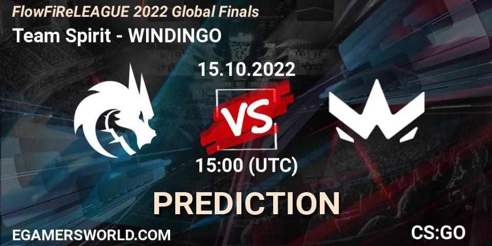 Team Spirit vs WINDINGO: Match Prediction. 15.10.22, CS2 (CS:GO), FlowFiReLEAGUE 2022 Global Finals