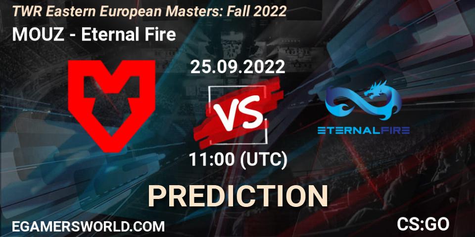 MOUZ vs Eternal Fire: Match Prediction. 25.09.2022 at 11:30, Counter-Strike (CS2), TWR Eastern European Masters: Fall 2022