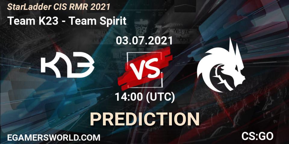 Team K23 vs Team Spirit: Match Prediction. 03.07.2021 at 14:00, Counter-Strike (CS2), StarLadder CIS RMR 2021