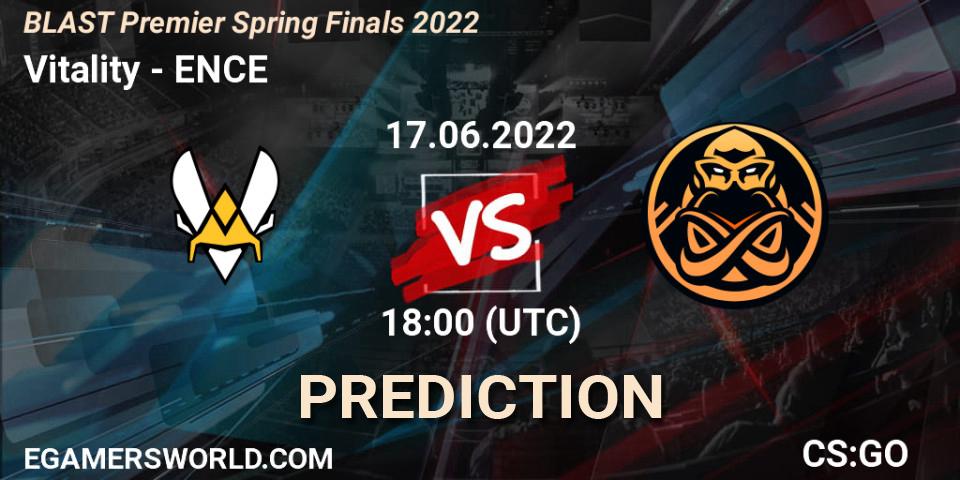 Vitality vs ENCE: Match Prediction. 17.06.22, CS2 (CS:GO), BLAST Premier Spring Finals 2022 